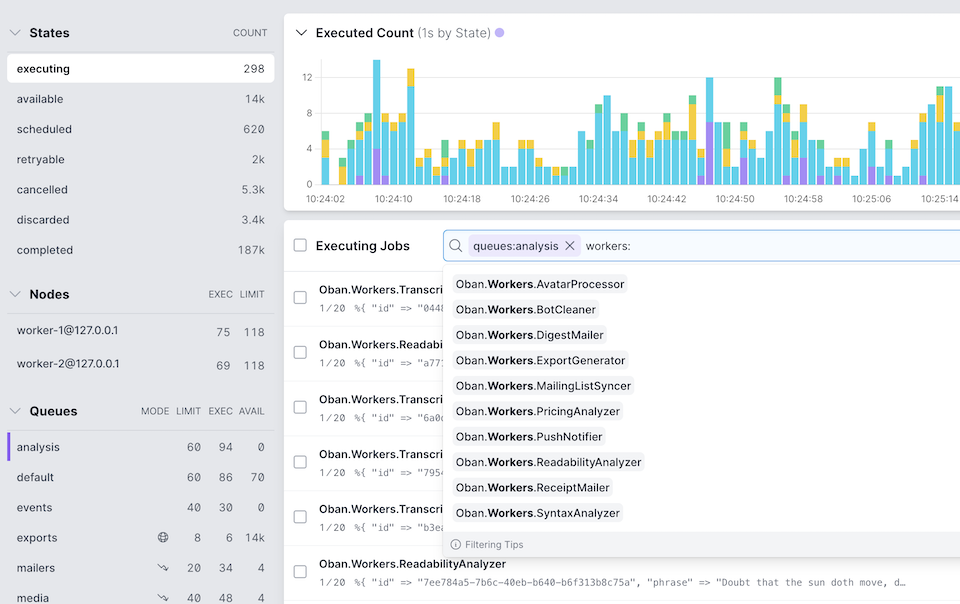 Oban Web Screenshot